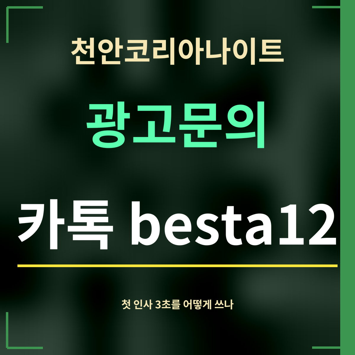 천안코리아나이트 · 광고문의 · 카톡 besta12